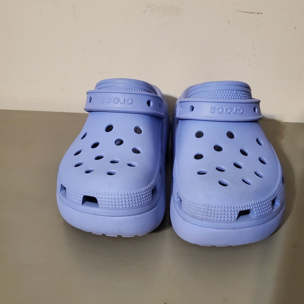 CROCS Classic Crush Platform Chunky  Clog Periwinkle Womens 6 - Picture 3 of 7